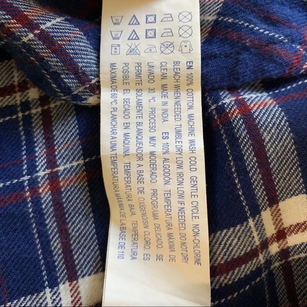 Forever 21 Country Plaid Flannel Button Down Shirt Cotton Medium - Picture 10 of 10
